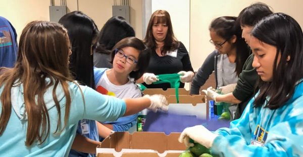 Community Outreach Foodbank Young Girls